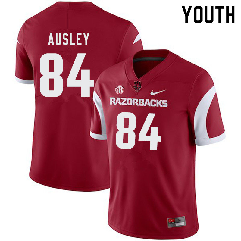 Youth #84 Peyton Ausley Arkansas Razorbacks College Football Jerseys-Cardinal - Click Image to Close